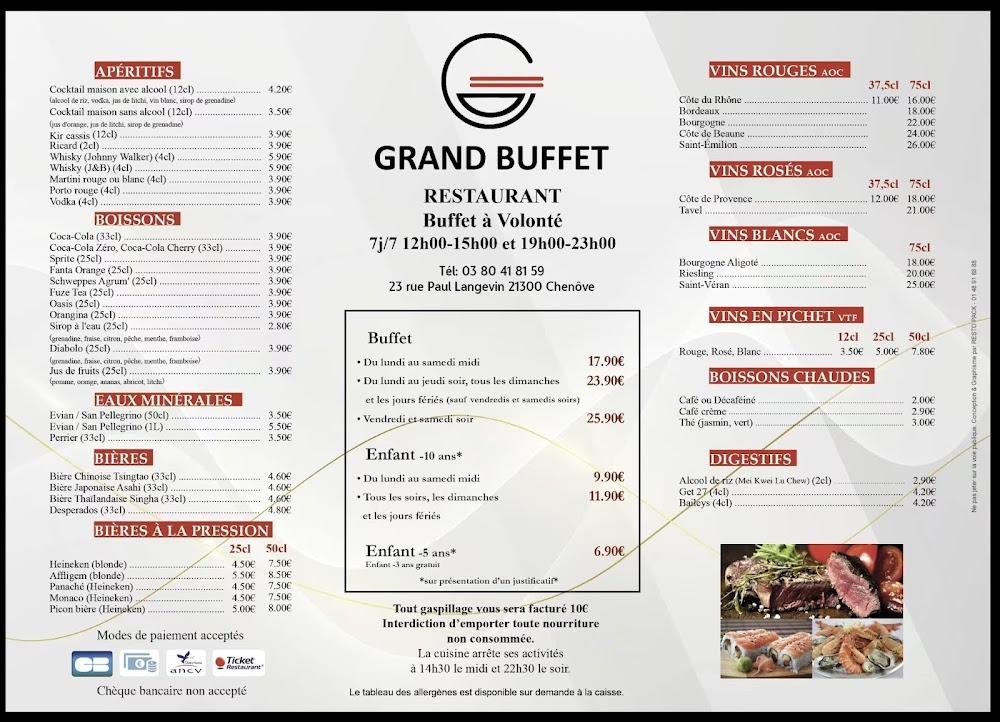 GRAND BUFFET - Menu Image 1