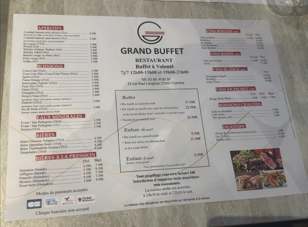 GRAND BUFFET - Menu Image 3