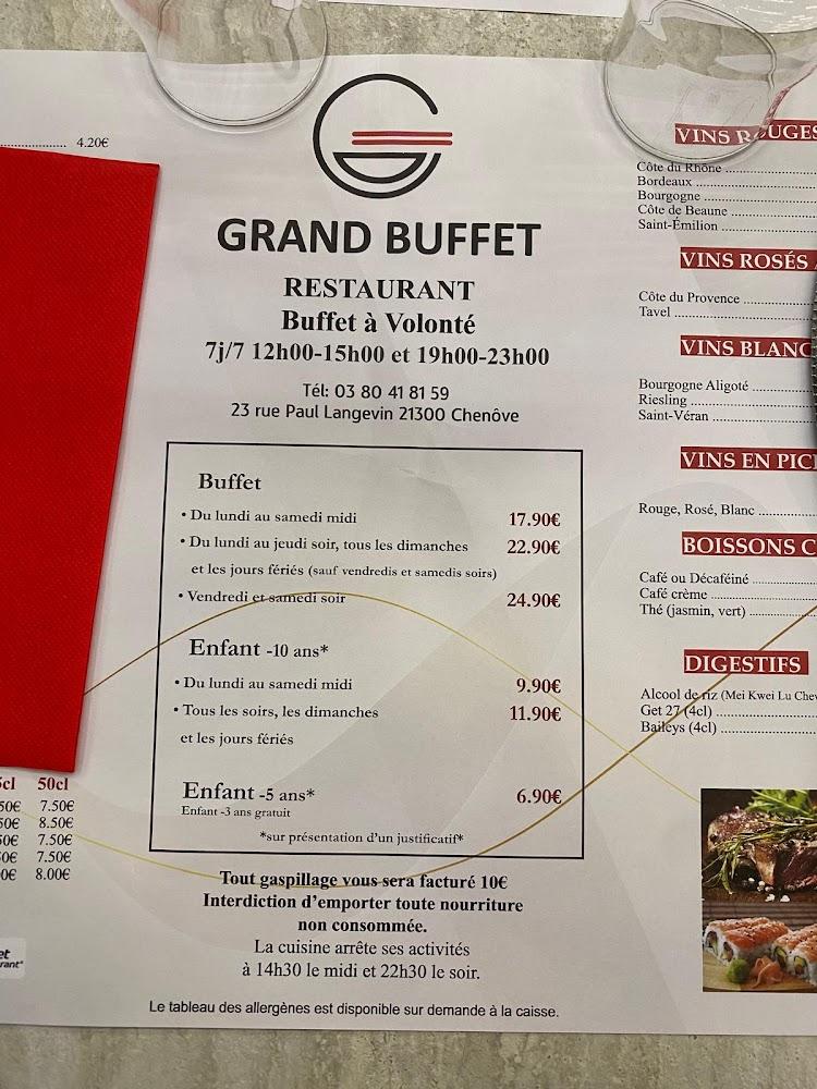 GRAND BUFFET - Menu Image 4